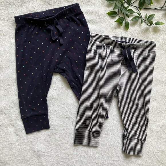 Baby Gap Baby Pants Bundle 6-12M | GUC 100% Cotton Navy White Star Stripe Print - Picture 1 of 16